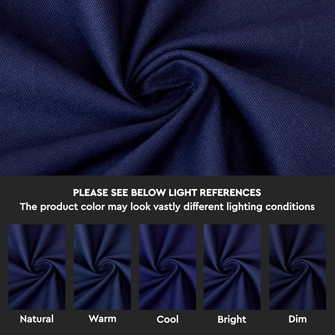 Encasa XO Table Runner, Cotton Canvas Dining Runner 13"x72" | Scotch Blue - Image 3