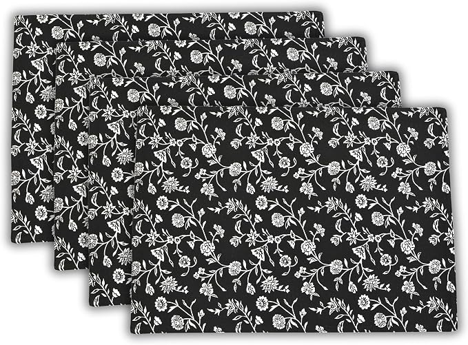 Floral Dining Table Placemats Vintage Flowers Botanical Design Rustic Vintage - Image 9