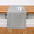 Solino Home Cotton Linen Dining Table Runner Light Grey Woven, 14 x 90 in | by SolinoHome