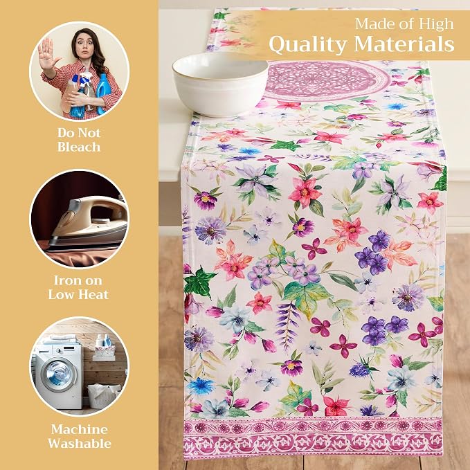 Maison d' Hermine Table Runner 100% Cotton 14.50" x 72" | Table Runners 72 - Image 3