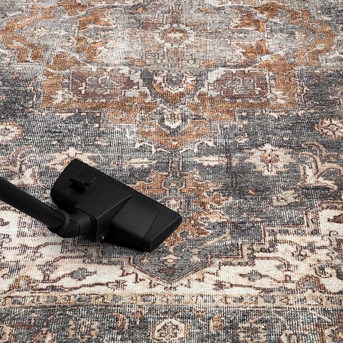 Keen Home Design 2x3 Rug - Machine Washable Entry Rug with Non-Slip Backing, Ideal for Enteryway, Kitchen, Bathroom, Laundry Room - Vintage, Easy Clean, Durable, Low Pile Rug - (2' x 3')