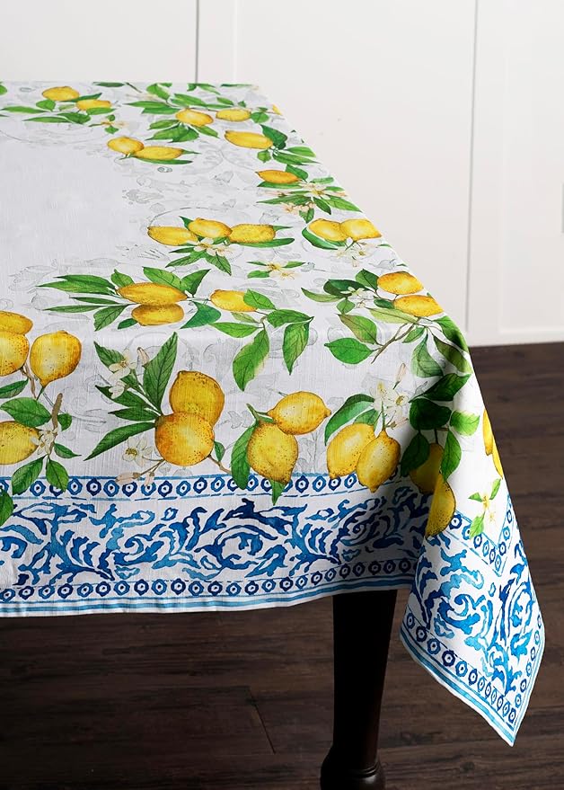 Maison d' Hermine Table Cloth Rectangle Table 100% Cotton 60 x 108 Inches Tablecloth Reusable Decorative for Dining Room Farmhouse Home Valentines Day Decorations Spring Summer - Cedrat