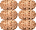 Natural Cane Napkin Rings Set of 6, Handwoven Table Decor, Bohemian Coastal by ALPHALivingHOME