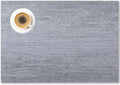 Placemats Set of 4 - Easy Clean Woven Vinyl Placemat for Dining Table, Indoor/Outdoor Place Mats, Washable PVC Table Mats（Gray）