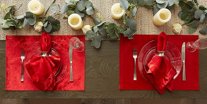 DII Velvet Collection Tabletop, Napkin Set - Image 4