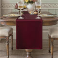 Burgundy Table Runner, Waterproof Washable Runners 48 Inches Long | Reusable by KAIPHO