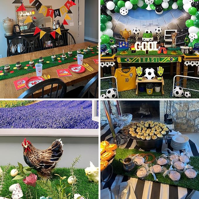 XLX TURF Green Artificial Grass Table Runner 12x144 Golf Party Decorations | - Image 7