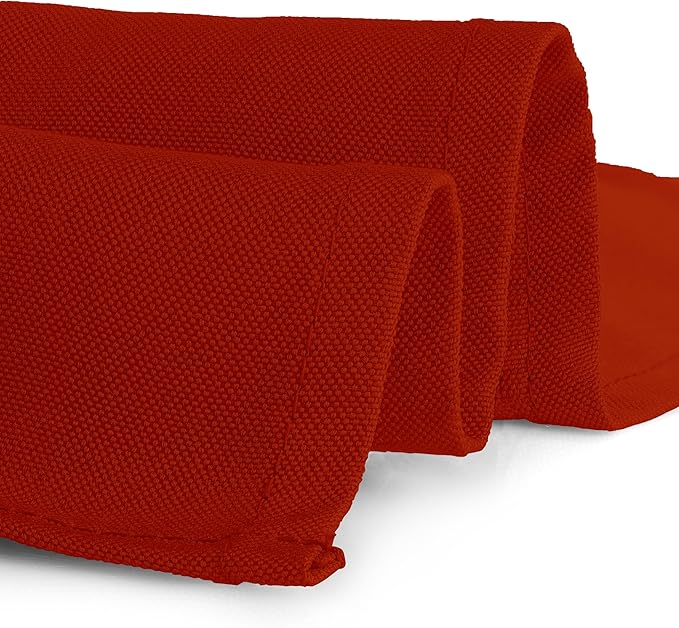 Gee Di Moda Rectangle Tablecloth - 70 x 120 Inch Burnt Orange Table Cloth for 6 or 8 Foot Rectangle Tables - Heavy Duty Washable Fabric - for Holiday Party, Dinner, Weddings, Baby Shower & Events