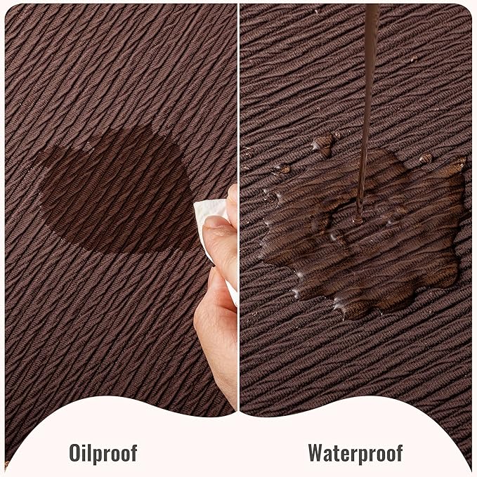 Jovono Faux Leather Placemats Set of 4, Waterproof Washable Table Mats, Easy-Clean Heat Resistant Kitchen Vinyl Place Mat for Dining Table, Restaurant, Indoor, 17.8"x11.8", Coffee