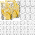 Qinyoung 48 Plastic Vintage Drinking Glasses 8.5oz Stemless Retro Embossed Wine by Qinyoung