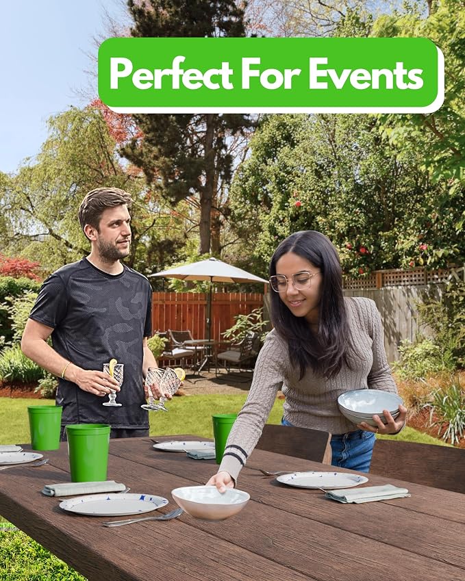 PartyPrints 100 Pack 16 oz Lime Green Reusable Blank Plastic Cups, Stadium Cups - Image 6