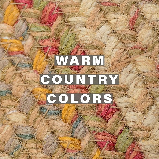 Homespice Azalea Oval Table Runner - 11"x36", Multicolor - Handcrafted with Jute - Rich Colors, Easy to Clean, Durable and Protects Furniture