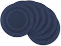 DII PVC Tabletop Collection Woven Indoor/Outdoor, Round Placemat Set, Nautical by DII