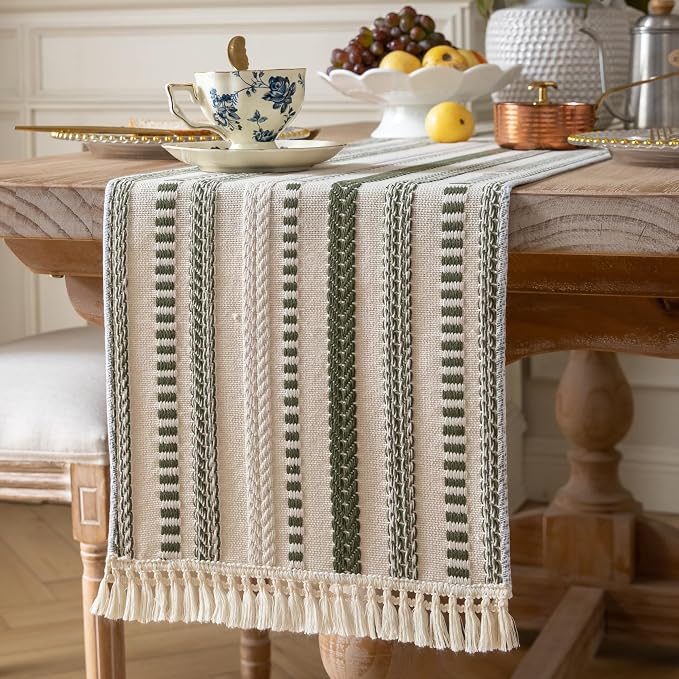Caflife Boho Table Runner 60 Inchs Long, Dining Room Home Decor - Image 2