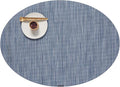 Chilewich Bamboo Placemats Set of 4 - Woven Oval Placemats - Reusable, Stain-Resistant, Indoor/Outdoor Tabletop Protection - 19" x 14" - Rain