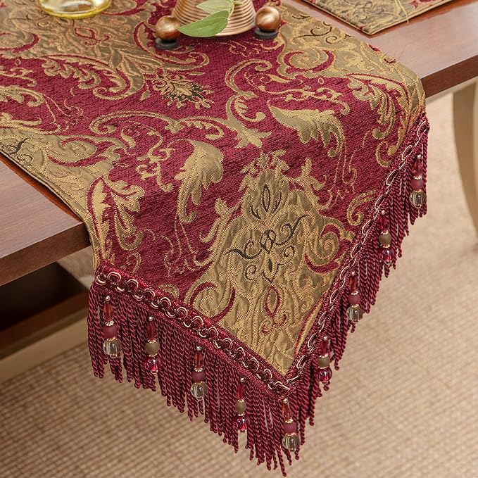 Loom and Mill Luxury Vintage Chenille Table Runner 72 Inches Long, 13x72 inch - Image 6