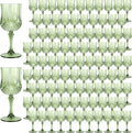 100Pack Plastic Wine Glasses, 7oz Vintage Goblets by LEYIQU