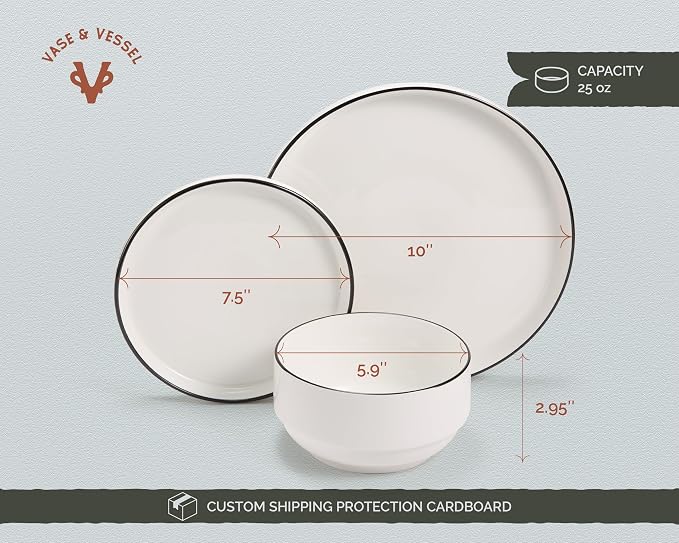 Ceramic Dinnerware Set, 12-Piece Service - Image 6