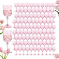 100Pack Plastic Wine Glasses, 7oz Vintage Goblets by LEYIQU