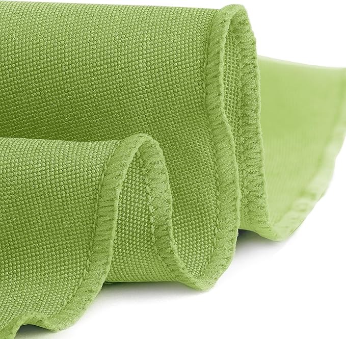 Gee Di Moda Round Tablecloth - 70 Inch Apple Green Round Table Cloth for 24 to 48 Inch Round Tables - Heavy Duty Washable Fabric - for Buffet Table, Holiday Party, Dinner, Wedding & Baby Shower