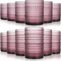 KMIGRUAN Hobnail Drinking Glasses Set of 12, 15Oz & 12Oz Cocktail Glasses | by KMIGRUAN