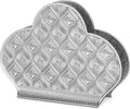 Alisveristime Zamac Napkin Holder – Decorative Elegant Metal Napkin Organizer for Table or Countertop Use (Silver)