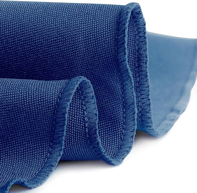 Gee Di Moda Round Tablecloth - 90 Inch Royal Blue Round Table Cloth for 30 to 60 Inch Round Tables - Heavy Duty Washable Fabric - for Buffet Table, Holiday Party, Dinner, Wedding & Baby Shower