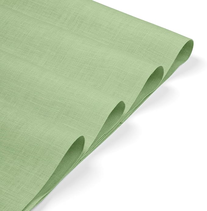 D'Moksha Homes Linen Placemats 14 x 19 Inch - Sage Green Placemats Set of 6-100% Pure Linen Table Place Mats for Spring, St Patricks Day, Easter - Handcrafted and Machine Washable