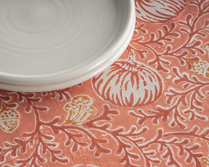 Maison d' Hermine Table Cloth Rectangle Table 100% Cotton 54 x 72 Inches Fall Tablecloth Reusable Everyday Use for Thanksgiving Christmas Decorations Dining Farmhouse Party (Harvest Festival)