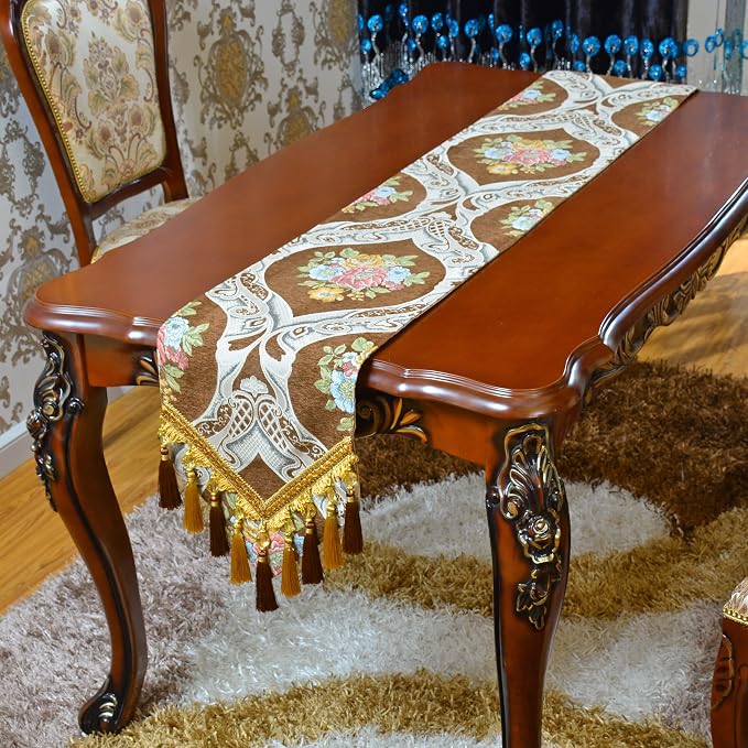 Extra Luxury Velvet Coffee Table Runner 120 Inches Long - Image 5