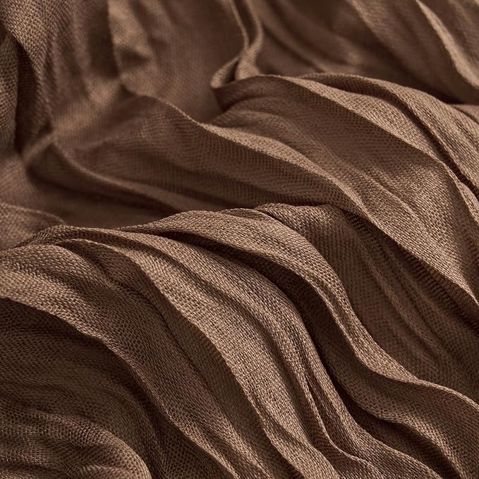 Asee'm 6pcs Brown Coffee Cheesecloth Table Runner 10FT Boho Rustic Fall | Sheer - Image 5