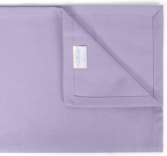 Blue Needles Solid Cloth Napkins Set of 12 Lavender 100% Cotton Dinner Napkins 18x18 inches - Soft, Reusable, Absorbent & Washable Linen, Ideal for Wedding Events, Parties & Everyday Use