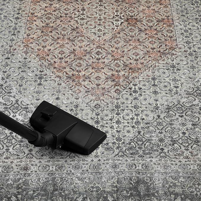 Keen Home Design 4x6 Rug - Machine Washable Area Rug with Non-Slip Backing, Ideal for Living Room, Dining Room, Bedroom - Vintage, Easy Clean, Durable, Low Pile - (4' x 6')
