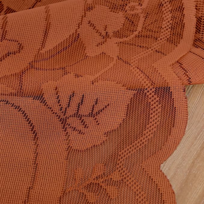 Artoid Mode Lace Jacquard Pumpkin Leaf Fall Table Runner, Seasonal Thanksgiving - Image 6