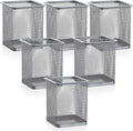 Segarty Pen Cup Holder, 6 Pack Square Silver Pen Holder by Segarty