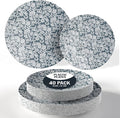 Trendables Disposable Dinnerware Decorative Plates Plastic Disposable Plates Set For 20 Guests 20 x 8 Inch Dessert Plate & 20 x 10 Inch Wedding Party Plate Set Garden Damask