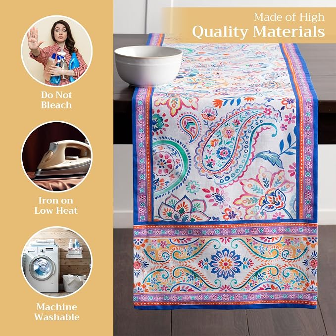 Maison d' Hermine Table Runner 100% Cotton 14.50" x 72" | Table Runners 72 - Image 3
