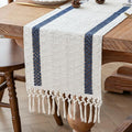 Fall Table Runner Blue for Coffe Table Home Boho Decor 12x72 Inch | 72 Inches by FEXIA