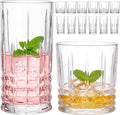 Moretoes Drinking Glasses Set of 12, Mixed Drink Cocktail Glass | 6 Highball by Moretoes