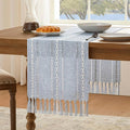 Hemstitched Farmhouse Table Runner, Cotton Linen Table Runners 36 Inches Long by Unknown