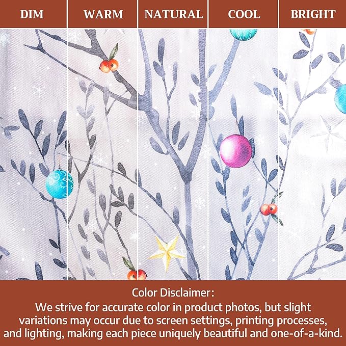 Maison d' Hermine Table Cloth Rectangle Table 100% Cotton 70 x 108 Inches Fall Tablecloth Reusable Everyday Use for Thanksgiving Christmas Decorations Dining Farmhouse Party (Fairy Christmas)