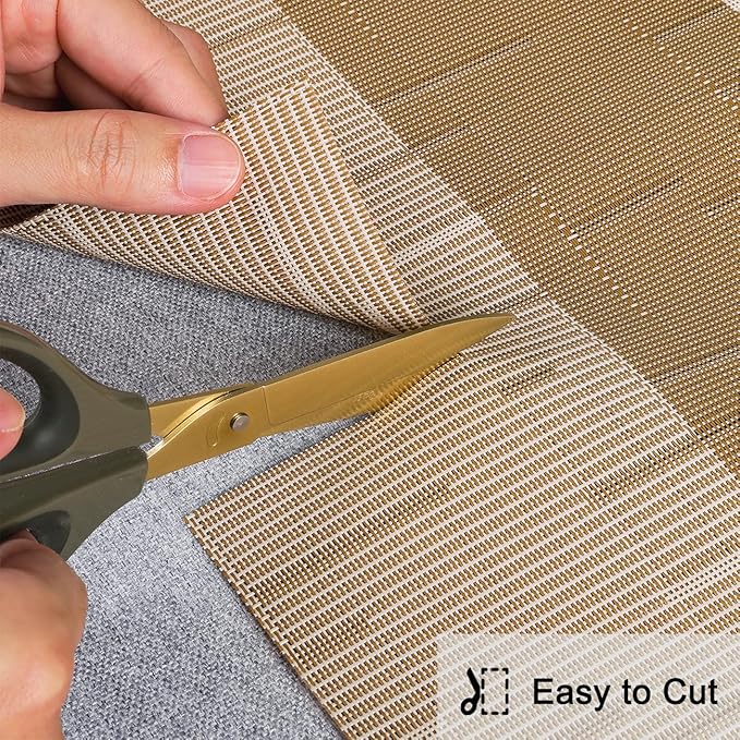 Table Runner 53 Inches Long, Vinyl Woven Farmhouse Table Runners | Washable - Image 5