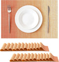 Leetaltree Gradient Burnt Orange Woven Placemats Set of 24 by Leetaltree-ArtatEveryTable