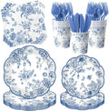 Blue Floral Plates, Vintage Floral Plate by HAKOTI