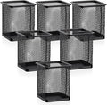 Segarty Pen Cup Holder, 6 Pack Square Black Pen Holder by Segarty