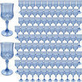 100Pack Plastic Wine Glasses, 7oz Vintage Goblets by LEYIQU