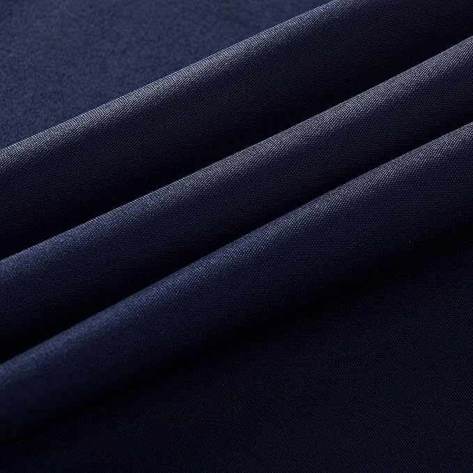 6-Pack 60x144 inch Navy Blue Table Cloths, Solid Stain and Wrinkle Resistant Oblong Tablecloth, Premium Plain Weave Polyester Fabric Rectangle Table Linen Covers for Hotel, Banquet