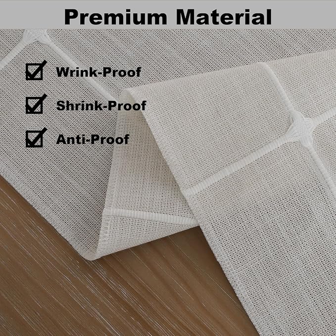 Gernaice 2PCS Boho Table Runner, Modern Plaid Cotton Linen Farmhouse Table - Image 4