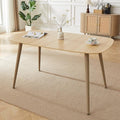 55.1''Dining Table Set for 4,Modern Wood Dining Table,Leather Dining Chairs 4,Table and Chairs Set of 4,Ideal for Kitchen Dining Room (Cat Scratch Table, 55.1")
