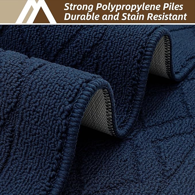 COSY HOMEER-Kitchen-Rugs-and-Mats 20"x32" Non Slip Kitchen Mats for Floor Absorbent Kitchen Rug Washable Kitchen Standing Floor Mat for Sink Mat,Throw Rug,Entry,Laundry,Navy Blue